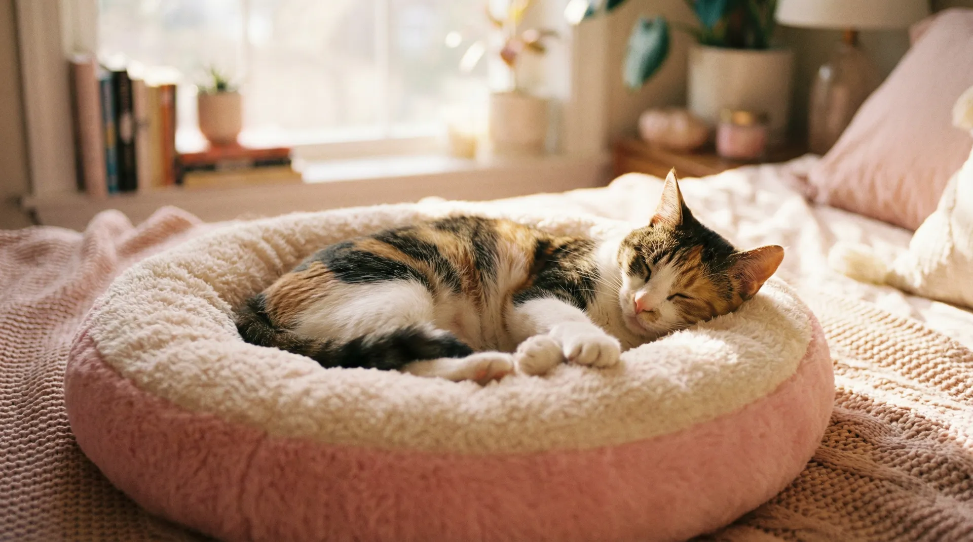 三花猫安静入睡 - 遨游天堂社区
